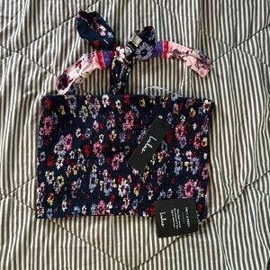 Lulu's Navy Floral Smocked Top